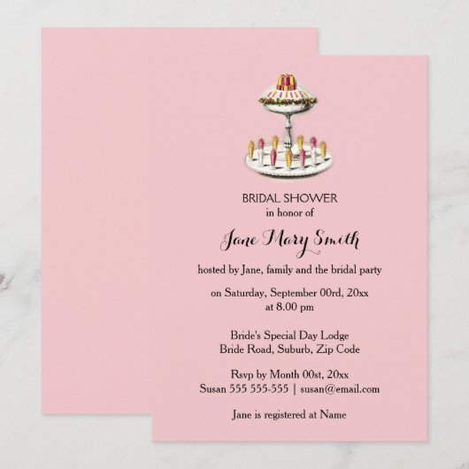 Sundae jelly-desserts met hoge thee kaart (Voorkant / Achterkant)