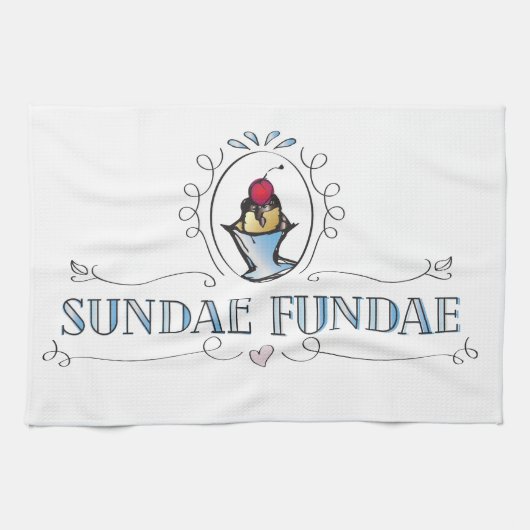sundae keukenhanddoek (Horizontaal)