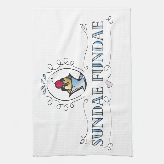 sundae keukenhanddoek (Verticaal)