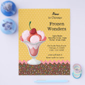 Sundae * kies achtergrondkleur flyer (Enkel)