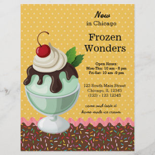 Sundae * kies achtergrondkleur flyer