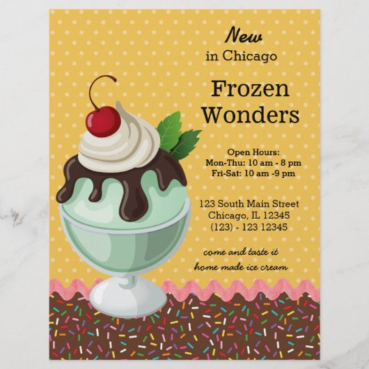 Sundae * kies achtergrondkleur flyer (Voorkant)