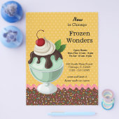 Sundae * kies achtergrondkleur flyer (Enkel)