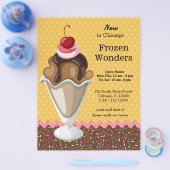 Sundae * kies achtergrondkleur flyer (Enkel)