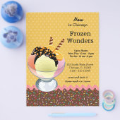 Sundae * kies achtergrondkleur flyer (Enkel)