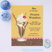 Sundae * kies achtergrondkleur flyer (Enkel)