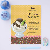 Sundae * kies achtergrondkleur flyer (Enkel)