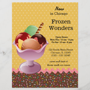 Sundae * kies achtergrondkleur flyer