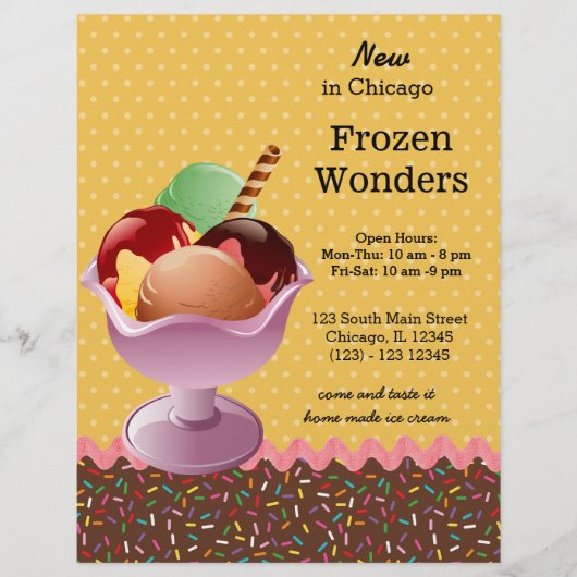 Sundae * kies achtergrondkleur flyer (Voorkant)