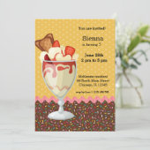 Sundae * kies achtergrondkleur kaart (Staand voorkant)