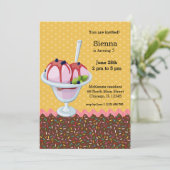 Sundae * kies achtergrondkleur kaart (Staand voorkant)