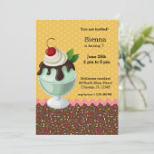 Sundae * kies achtergrondkleur kaart (Staand voorkant)