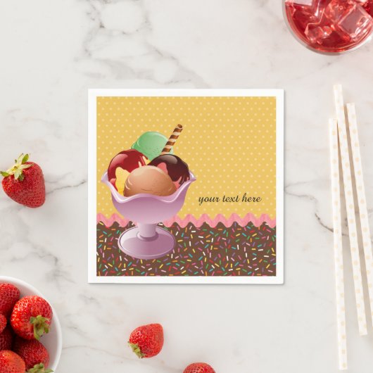 Sundae * kies achtergrondkleur servetten (Insitu)