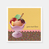 Sundae * kies achtergrondkleur servetten (Voorkant)