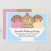 Sundae maakt feestelijke uitnodigingen (Voorkant / Achterkant)