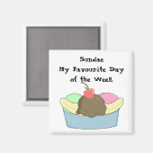 Sundae Mijn Favoriete Dag Magneet (Voorkant / Achterkant)