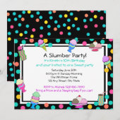 Sundae Party Verjaardag Kaart (Voorkant / Achterkant)