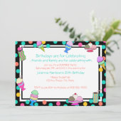 Sundae Shoppe Uitnodigen Kaart (Staand voorkant)