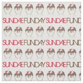 SUNDAE (ZONDAG) FUNDAY Ice Cream Hot Fudge Foodie Stof