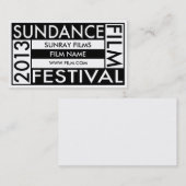 Sundance Film Festival 2013 Visitekaartje (Voorkant / Achterkant)