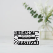 Sundance Film Festival 2013 Visitekaartje (Staand voorkant)