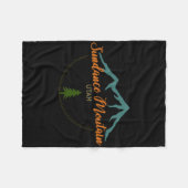 Sundance Mountain Utah Avontuur Skiën Snowboard Fleece Deken (Voorkant (Horizontaal))