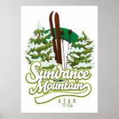 Sundance Mountain Utah Ski logo Poster (Voorkant)