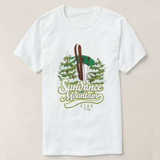 Sundance Mountain Utah Ski logo T-shirt (Design voorkant)