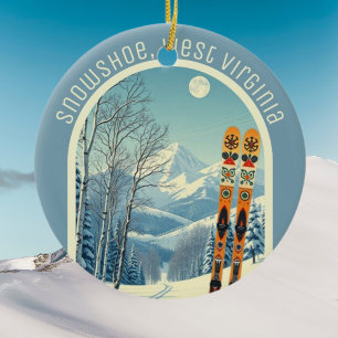 Sundance Mountain Utah ski-souvenir Keramisch Ornament