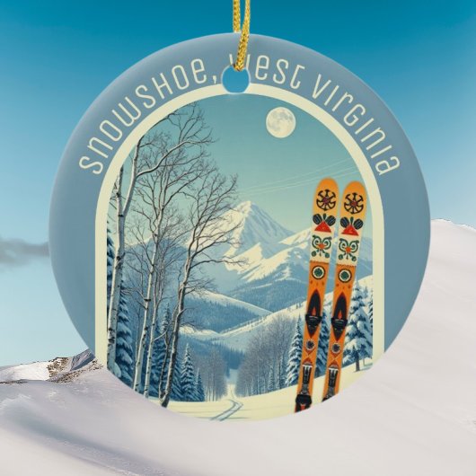 Sundance Mountain Utah ski-souvenir Keramisch Ornament