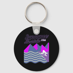 Sundance Mountain Utah Usa Ski Resort Snowboarding Sleutelhanger