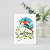 Sundance Mountains ski logo Briefkaart (Staand voorkant)
