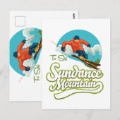 Sundance Mountains ski logo Briefkaart (Voorkant / Achterkant)