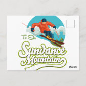 Sundance Mountains ski logo Briefkaart (Achterkant)