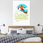 Sundance Mountains ski logo Canvas Afdruk (Insitu (Slaapkamer))