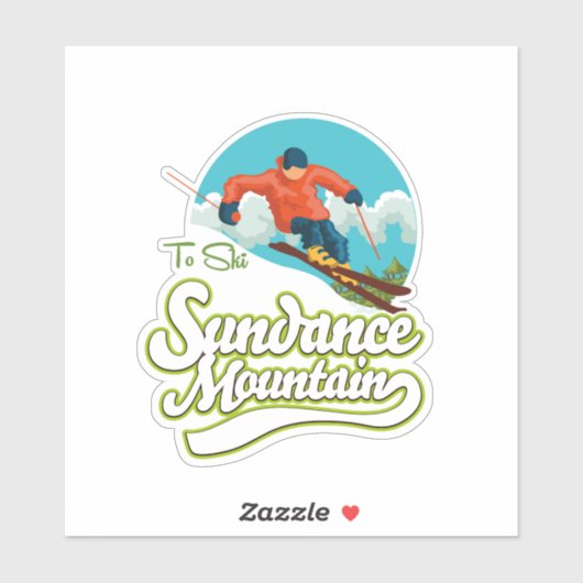 Sundance Mountains ski logo Sticker (Vel)