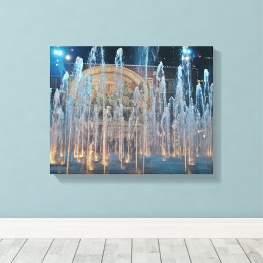 Sundance Square Chisholm Trail Mural Canvas Afdruk (Insitu (Houten vloer))