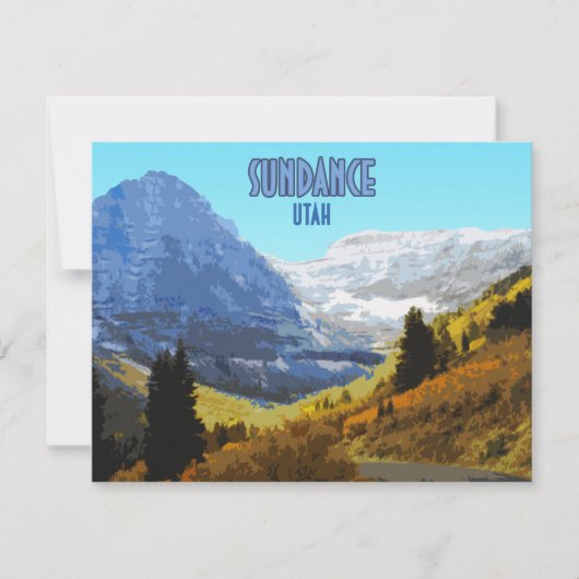 Sundance Utah Mountains  Flat Kaart (Voorkant)