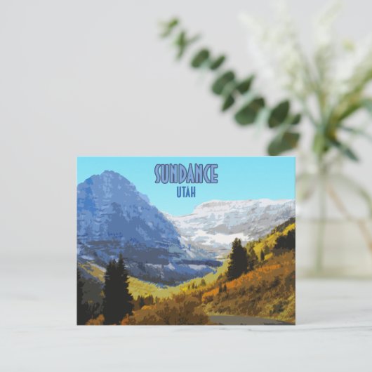 Sundance Utah Mountains  Flat Kaart (Staand voorkant)