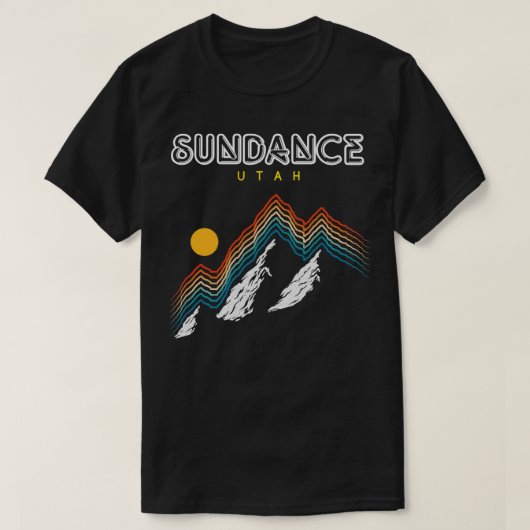 Sundance Utah USA wandel- en klimmen jaren 80 Retr T-shirt (Design voorkant)