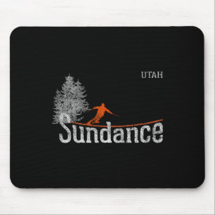 Sundance Utah Vintage Skien in de stijl van de jar Muismat