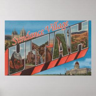 Sundance Village, Utah - Large Letter Sceners Poster