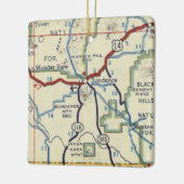 Sundance WY  Map Keramisch Ornament (Links)