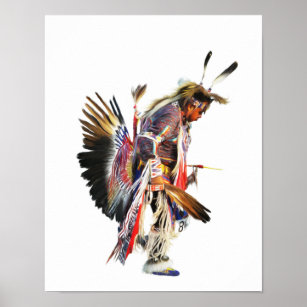 Sundancer - 11x14 Native American Art Poster
