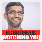 Sundar Pichai 1984 Vierkante Sticker (Voorkant)