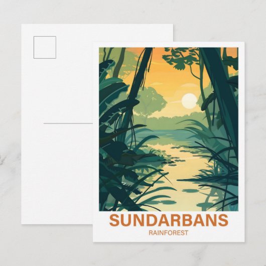 Sundarbans Regenwoud India Bangladesh Reizen Briefkaart (Voorkant / Achterkant)