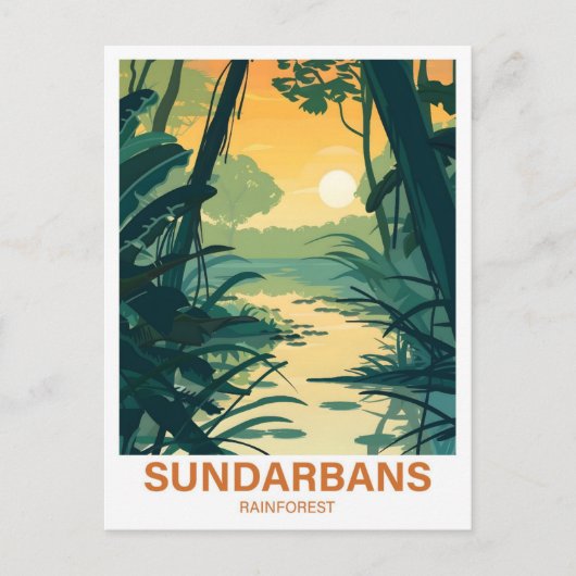 Sundarbans Regenwoud India Bangladesh Reizen Briefkaart (Voorkant)