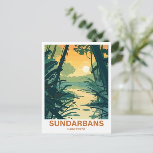 Sundarbans Regenwoud India Bangladesh Reizen Briefkaart (Staand voorkant)
