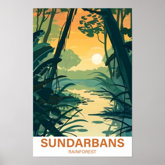 Sundarbans Regenwoud India Bangladesh Reizen Poster (Voorkant)