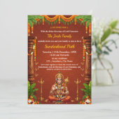  Sundarkand Path Invitation Card Kaart (Staand voorkant)